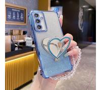 Shein Espejo de maquillaje cuadrado con forma de corazón + Pulsera con cuentas y brillo con soporte multifuncional oculto y plegable (Serie Android) Funda d
