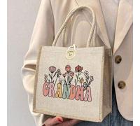 Shein Esta bolsa de mano con la impresión "La mejor abuela de todas" es el regalo perfecto para la abuela especial en tu vida. Con una impresión divertida y