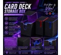 Shein Esta caja de visualización de comandante dual puede contener talla grande de 250 fundas de cartas individuales, con un diseño de caja de cartas de dob