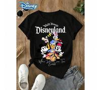 Shein Esta camiseta de verano de algodón con licencia oficial de Disney es el recuerdo de viaje perfecto a Disney 2026. El frente está impreso con personaje