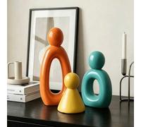 Shein Esta escultura abstracta minimalista moderna representa la armonía y la calidez de una familia de tres. La forma elegante, los tonos suaves y la expre