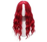 Shein Esta peluca de cosplay con rizos rojos ardientes y un perfil dramático y audaz transmite el encanto de una bruja de fuego de alta fantasía, adecuada p