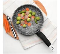 Shein Esta sartén antiadherente de piedra maifan es apta para todo tipo de cocinas, incluyendo hierro fundido y hierro fundido. También es una plancha/parri