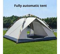 Shein Esta tienda automática para 3-4 personas cuenta con varillas de fibra de vidrio, tela de lona Oxford cuadrada y un montaje rápido de 3 segundos. Es un