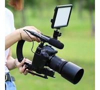 Shein Estabilizador de cámara universal para DSLR/Smartphone | Soporte de trípode en forma de U ajustable 360° con agarre antideslizante | Soporte de vloggi