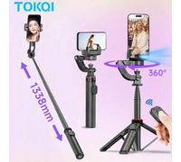 Shein Estabilizador de gimbal con reconocimiento facial de seguimiento de IA, trípode, palo de selfie, soporte de teléfono con rotación de 360°, control rem