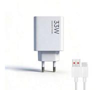 Shein Estación de carga de 33W con enchufe tipo C E F (220-240V) compatible con el cargador rápido original de Xiaomi de 33W, interfaz USB-A a USB-C, adopta