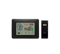 Shein Estación Meteorológica Inalámbrica DENVER WS-520. Termómetro higrómetro digital para medición interior/exterior de temperatura y humedad. Indicador de