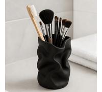 Shein Estante de almacenamiento de baño asimétrico moderno - Soporte para cepillo de dientes y pasta de dientes, organizador de encimera o tocador, soporte