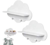 Shein Estante flotante con forma de nube adorable, adecuado para la guardería - Estantería flotante de almacenamiento para la habitación de los niños - Esta