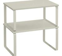 Shein Estante para Especias, Juego de 2, Organizador de Armario, Estante de Almacenamiento de Cocina Extensible, Especiero de Metal y Madera de Ingeniería,