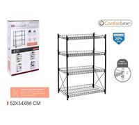 Shein Estanteria 4 Niveles Metal 52X34X86Cm Versátil y Multiusos | Estanteria 4 Niveles Metal 52X34X86Cm Fácil de Montar y Usar, Ahorra Espacio y Ofrece Uso