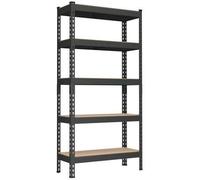 Shein Estantería de 5 Niveles, Estantería de Almacenamiento, Montaje sin Tornillos, Estantes Ajustables, 30 x 75 x 150 cm, Carga de 875 kg, para Garaje, Cob