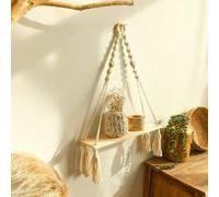 Shein Estantería de almacenamiento de madera, decoración de pared de madera, estantería flotante de esquina, estantería de esquina montada en la pared, esta