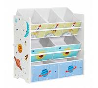 Shein Estantería Infantil, Estantería para Juguetes, Estantería para Libros Infantil, con 7 Cajas de Tela no Tejida, Espaciosa, 29,5 x 62,5 x 60 cm, Color B