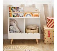 Shein Estantería infantil SoBuy KMB100-K-W con 3 compartimentos, estantería para libros, estantería de almacenamiento para niños, estantería Montessori, bla