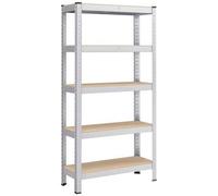 Shein Estantería Pesada de 5 Niveles, Estantería de Acero, Montaje sin Herramientas, para Instrumentos, Garaje, Almacén, Trastero, Carga de 600/650/750/875