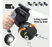 Shein Este arnés retráctil y sin enredos de varios colores para exteriores cuenta con dos cuerdas retráctiles. Esta correa de perro retráctil de 9.8 pulgada
