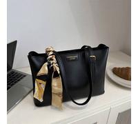 Shein Este bolso de hombro de unicolor con estampado de letras, de moda y minimalista, viene con un pañuelo. Es adecuado para ir de compras, llevar carteras