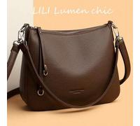 Shein Este bolso de hombro suave de cuero genuino para mujer es un lujoso bolso cruzado de diseñador, un bolso de hombro casual y un bolso mensajero para ir