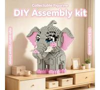 Shein Este elefante de bloques de construcción de 3380 piezas es lindo y adorable, lo que lo convierte en un regalo perfecto y una excelente opción para par