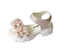 Shein Este es un par de sandalias para niños, perteneciente al estilo de calzado infantil. La parte superior del zapato está decorada con flores y la suela