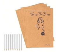 Shein Este juego de 20 piezas "El vestido de la novia", que incluye 10 tarjetas y 10 lápices, es la opción perfecta para decoraciones DIY de despedida de so