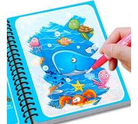 Shein Este libro de pintura de acuarela mágica se puede colorear repetidamente. Es un juguete educativo y portátil para hacer garabatos.