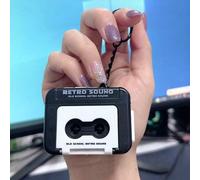 Shein Este nuevo mini reproductor de casete retro con llavero puede reproducir música y grabar audio, es divertido y original, pequeño y portátil, lo que lo