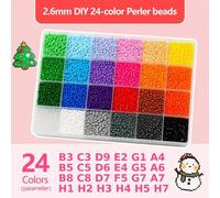 Shein Este set contiene 24,000 cuentas de acrílico Hama de 2.6mm de colores, empaquetadas en 24 colores diferentes. Es un material de manualidades DIY adecu