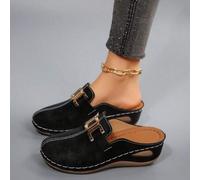 Shein Este zuecos de plataforma para mujer combina sin problemas la comodidad y el estilo retro. El diseño minimalista irradia un encanto vintage discreto,