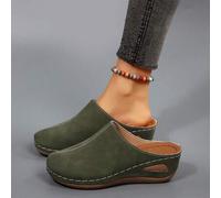 Shein Este zuecos de plataforma para mujer combina sin problemas la comodidad y el estilo retro. El diseño minimalista irradia un encanto vintage discreto,