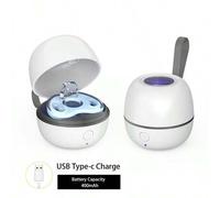 Shein Esterilizador de chupete portátil recargable, caja de almacenamiento con desinfección UV para chupetes, joyas, llaves, cortaúñas, etc.