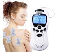 Shein Estimulador muscular TENS y máquina EMS para el masaje y relajación muscular de espalda, cuello y hombros, con 8 piezas de almohadillas de electrodos