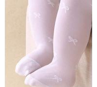 Shein Estos leggings blancos para bebé son adecuados para bebés de 0 a 3 años. Están hechos de tela de terciopelo jacquard, decorados con lazos, cómodos y s