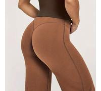 Shein Estos pantalones de yoga de pierna ancha de unicolor son cómodos y estilizan, adecuados para correr, fitness y diversas actividades de yoga. Deportes