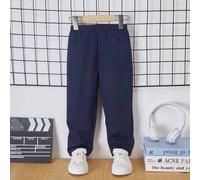 Shein Estos pantalones negros clásicos tejidos para niños pequeños tienen un diseño sencillo y elegante. Hechos de tela tejida de alta calidad, son rígidos