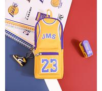 Shein Estuche amarillo de LeBron James #23 de los Lakers de la NBA, diseño icónico con el número 23, piel sintética resistente al desgaste y a los arañazos,