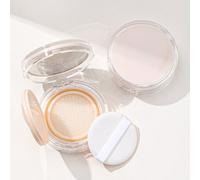 Shein Estuche compacto de cojín, compartimento vacío para BB/CC Cream de 14ml, estuche de cojín para base de maquillaje líquida con borla esponjosa y portát