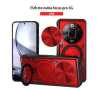 Shein Estuche con soporte magnético para anillo compatible con el teléfono ZTE Nubia Focus Pro 5G, compatible con montaje magnético para automóvil, protecci
