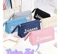 Shein Estuche de lápices personalizable con texto, adecuado para varios bolígrafos, estuche de lápices personalizado, perfecto para la temporada de vuelta a