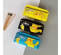 Shein Estuche de lápices Pokemon Pikachu, estuche de papelería escolar, caja de artículos de escritorio, funda de almacenamiento de lápiz de aprendizaje, po