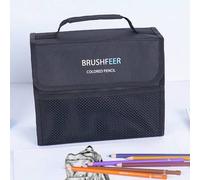 Shein Estuche de lápices portátil de alta calidad con 200 agujeros, lápices de dibujo coloridos, bolsa de almacenamiento de papelería para artistas y estudi