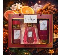 Shein Estuche de regalo para mujer BURPHISE Ameerat Al Arab - Perfume floral oriental | 88 ml de Eau de Parfum + 50 ml de Spray + 88 g de Crema perfumada