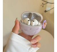 Shein Estuche para auriculares con lazo morado compatible con Huawei Freebuds 7i, Freebuds 2 Clip nuevos, Freebuds SE 3, Pro 3 inalámbricos Bluetooth, diseñ