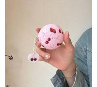 Shein Estuche para auriculares estilo coreano minimalista con lazo rosa y colgante de cereza con corazón, compatible con Huawei Freebuds 7i, Freebuds 2 nuev