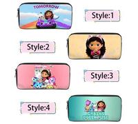 Shein Estuche para lápices con tema de Gabby's Dollhouse - Nuevo estuche para lápices con impresión de dibujos animados, estuche para lápices con mochila ro