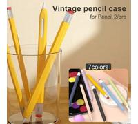 Shein Estuche protector con forma de lápiz retro compatible con Apple Pencil Pro y Apple Pencil de 2da generación, compatible con carga magnética, doble toq