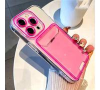 Shein Estuche rígido de PC con ranura para tarjeta lubricada y colorido portátarjetas compatible con iPhone 11/12/13/14/15/16 Pro Max/Plus