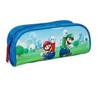 Shein Estuche Super Mario Rectangular, Portatodo Super Mario Infantil, Licencia 100% Oficial, Color Azul, 22 x 12 x 10 cm, Kiglam. Envios 24-48 horas